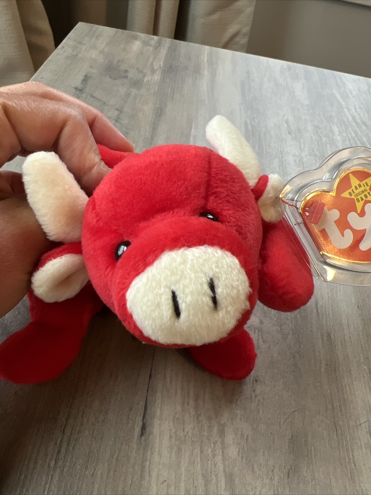 Tabasco The Bull Ty Beanie Baby RARE With Original Tabasco Tag 1995 Tag