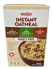 Meijer Variety Pack Instant Oatmeal 14.6 oz Hot Cereal
