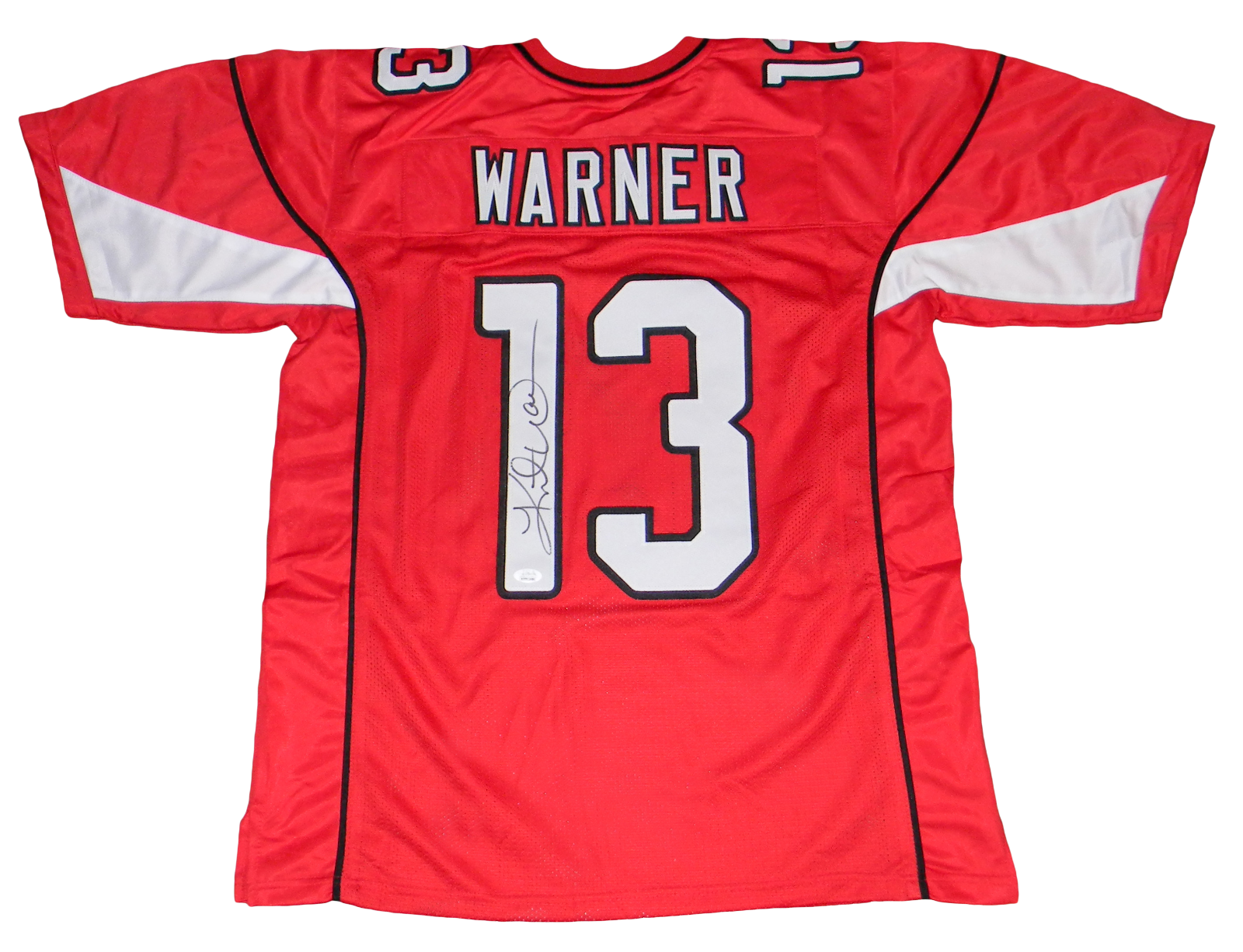 Kurt Warner Autographed Signed Arizona Cardinals #13 RED JERSEY JSA 