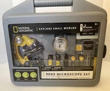 National Geographic Microscope 900x Explore Small Worlds w/ Case Kid Youth NWT