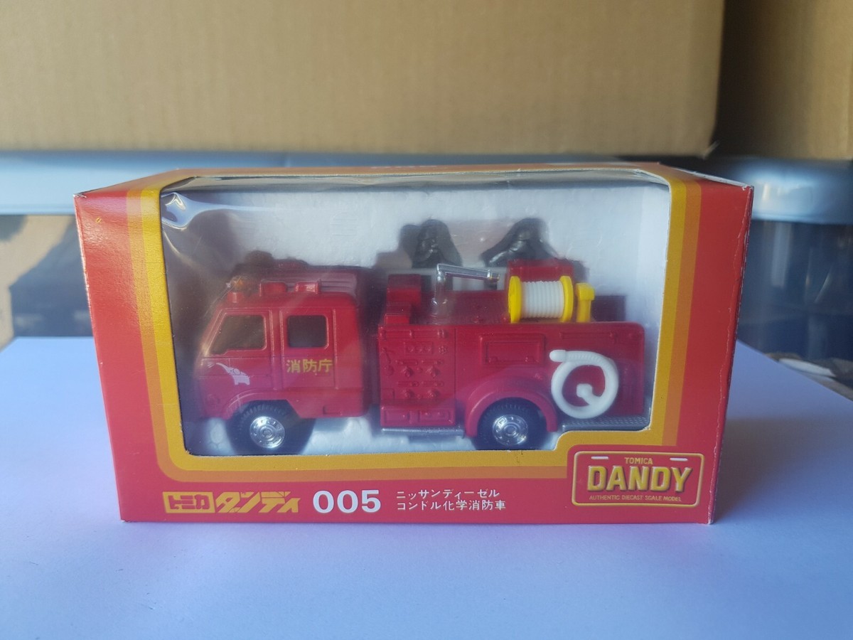 TOMICA DANDY 005 NISSAN CONDOR FIRE TRUCK [RED] MINT VHTF