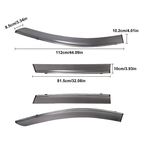 Chrome Trim Smoke Window Visor Rain Guard For 2017 18 19 20-22 Honda CR-V CRV - Picture 12 of 14