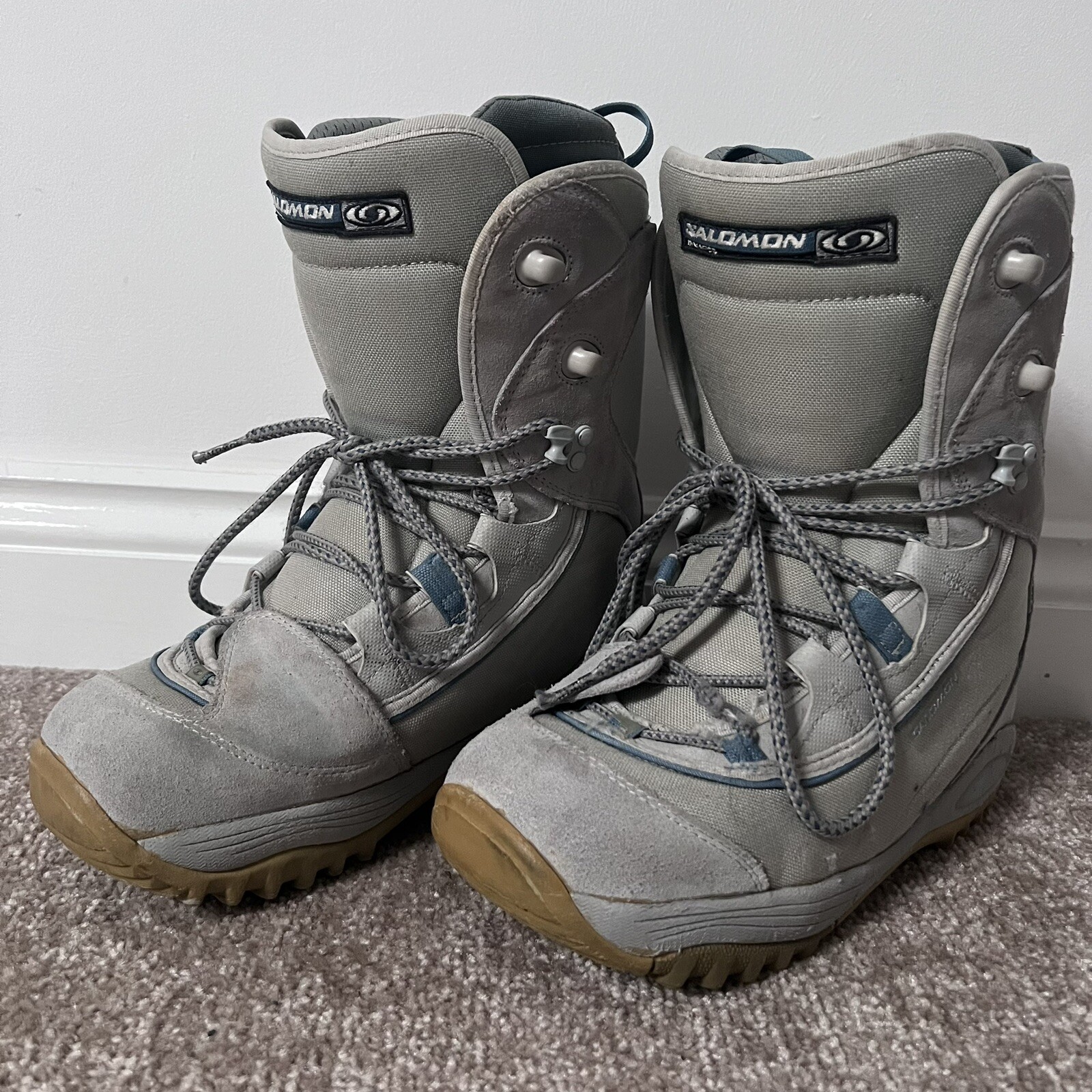 Stivali da snowboard Salomon Synapse UK 7 5 stringati scarpa da neve grigio