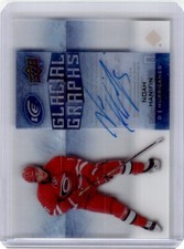 2015-16 Upper Deck Ice Glacial Graphs Noah Hanifin RC Auto Carolina Hurricanes