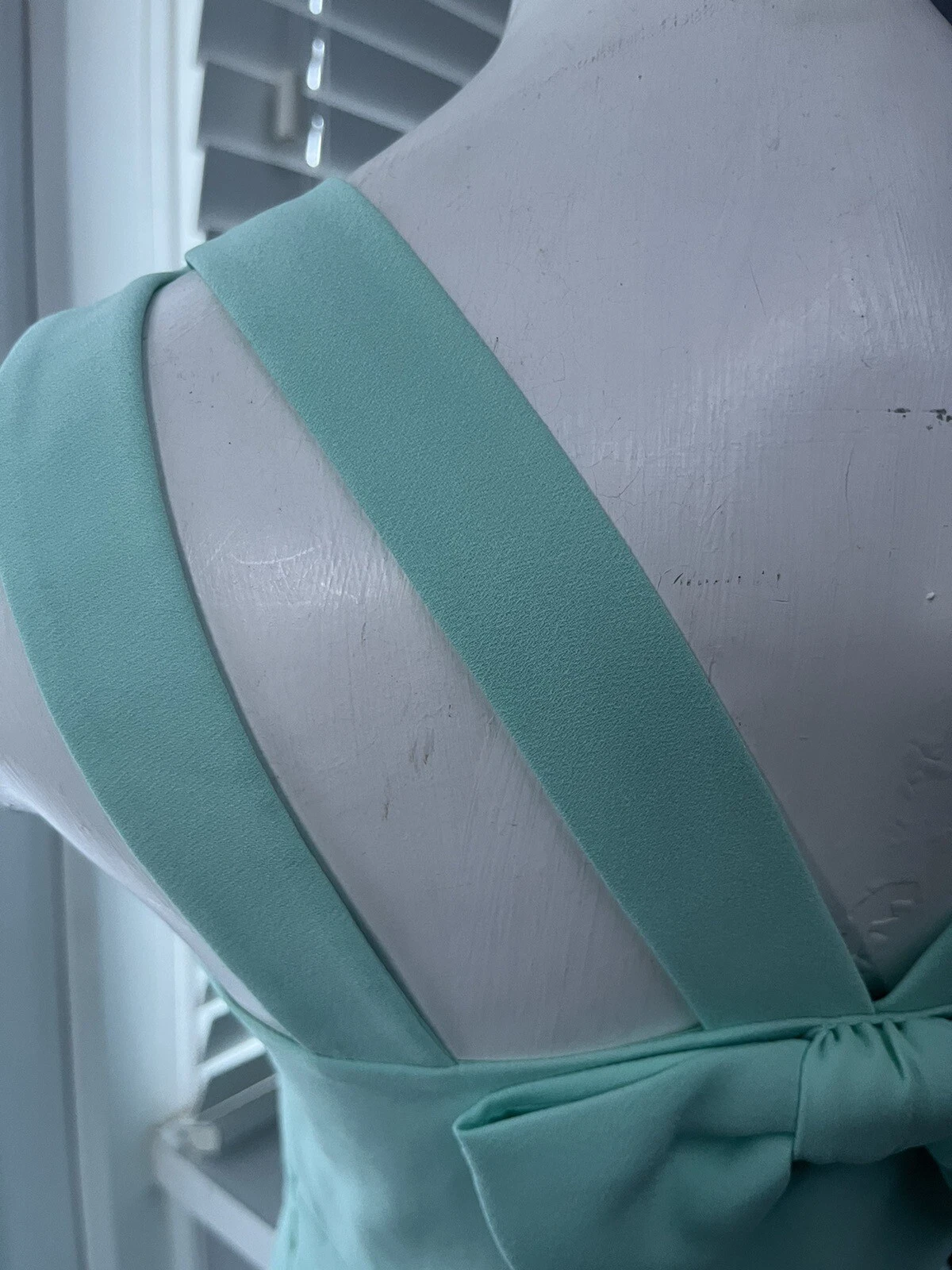 Abito verde Kate Spade come nuovo crepe fiocco abito verde US 2 UK 6