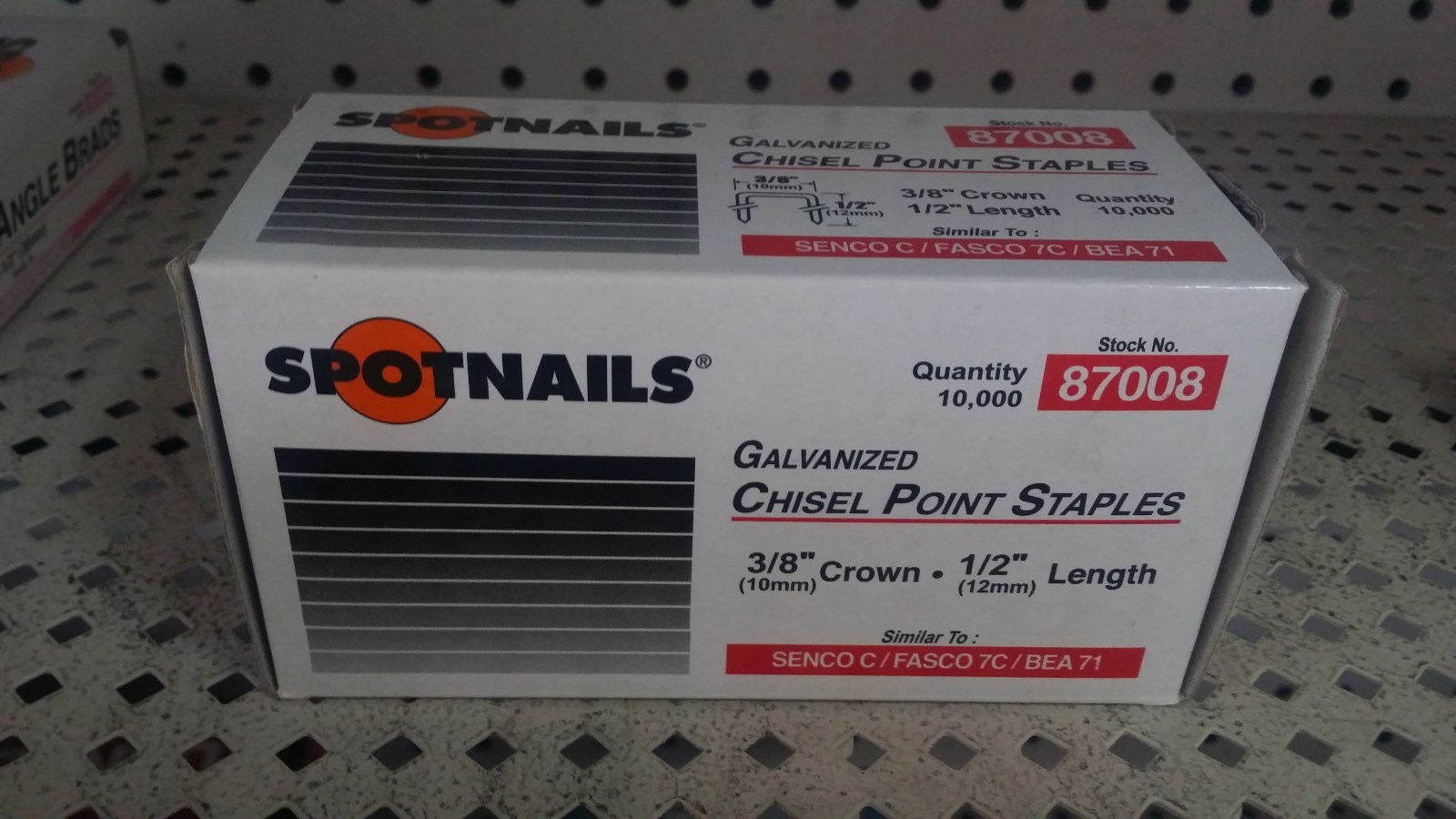 87008 Upholstery 3/8" X 1/2" STAPLES SENCO C FASCO 7C BEA 71 10,000