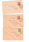 Australia 1950/51 GeoV! & QM on Plain FDCs,cds SOUTH JOHNSTONE Qld     (3)