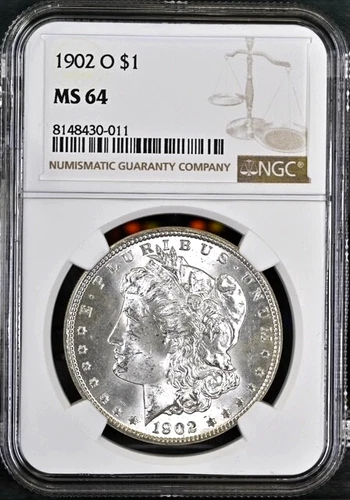 US 1902 O Silver  $ Morgan NGC MS  64 New Orleans Mint