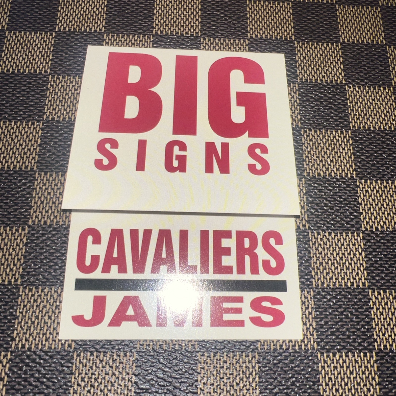 2003-04 Fleer Platinum - Big Signs LeBron James #7 BS (RC)