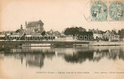 Vernon Eure Eglise vue de la rive droite