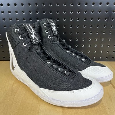 Nike Inflict 4 Black White Wrestling Shoes HM9674-001 Men display picture 1