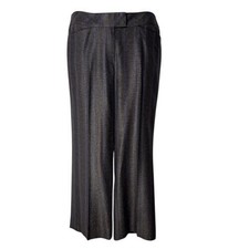 Escada Striped Wide Leg Wool Silk Pants Tailored Size 8