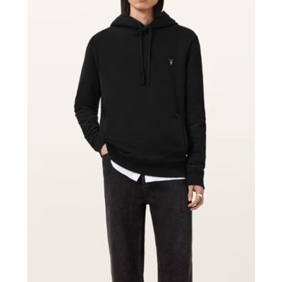 ALLSAINTS Mens Raven Pullover Ramskull Hoodie Med Sweatshirt