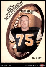 1970 O-Pee-Chee CFL Push-Out Inserts #3 Tommy Joe Coffey Tiger-Cats 3 - VG