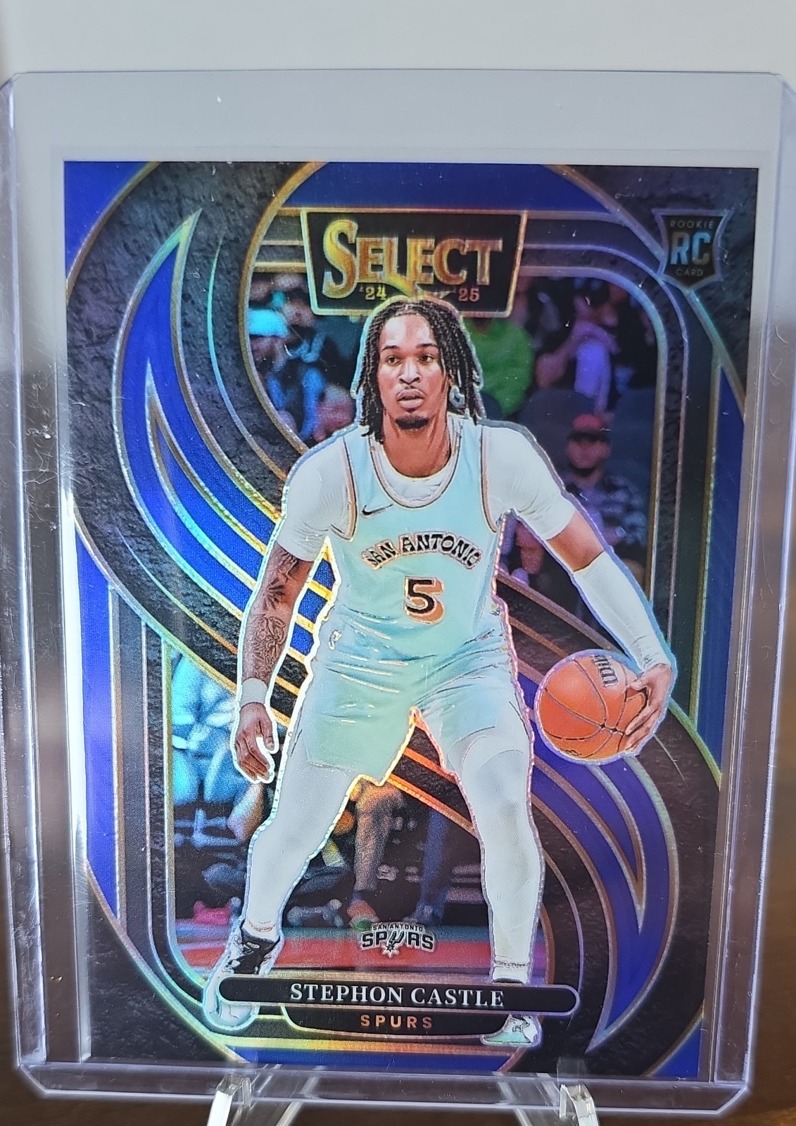 2024-25 Panini Select - Premier Level Stephon Castle #175 Blue Prizm (RC)