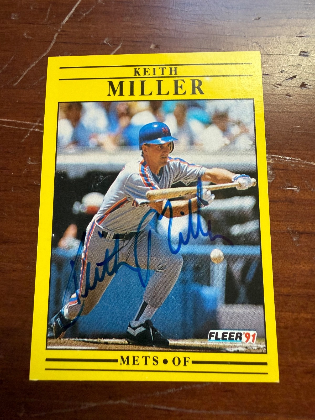 Signed 1991 Fleer - Keith Miller #155