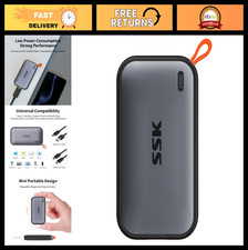 250GB Portable SSD External Hard Drive USB-C 1050MB/s, Smart TRIM, OTG, Aluminum