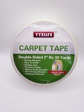 YYXLIFE Double Sided Carpet Tape for Area Rugs Carpet Adhesive 2 Inch x 30 Yards