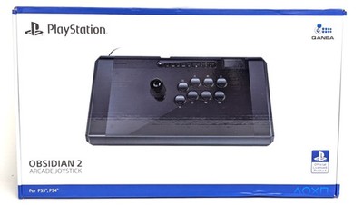 Qanba Q7 Obsidian 2 Wired Joystick for PlayStation PS5 PS4 and PC Black Used