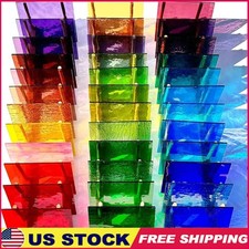 Vibrant Stained Glass Sheets Variety Pack Mosaic Crafts Projects 36 Packs New