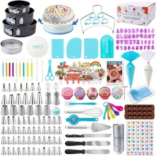 655PCS Cake Decorating Kit with Springform Pans Turntable & Tools