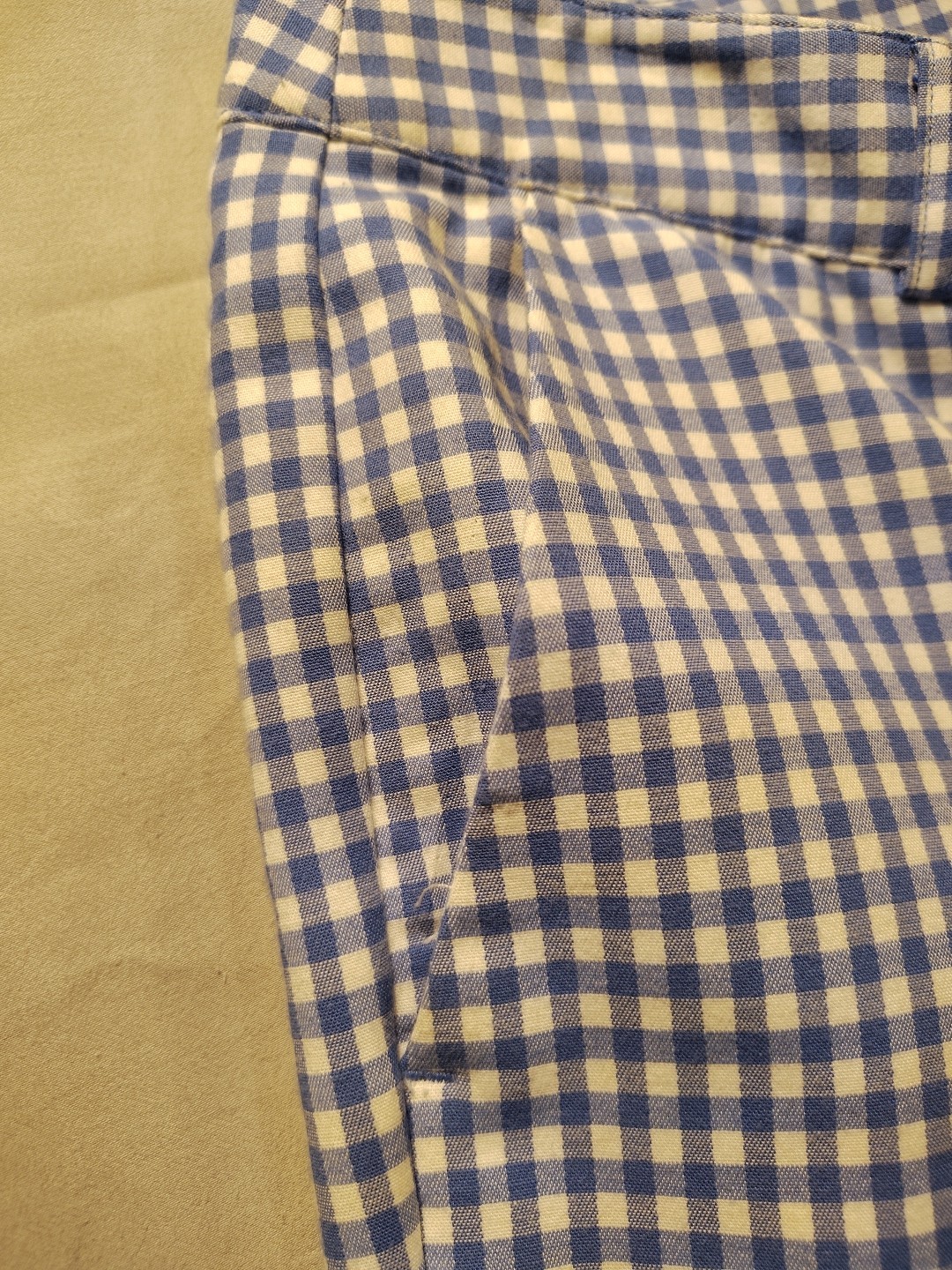 Michael Kors MK Women's Size 10 Pants Blue Gingham White Check Pull On Ankle thumbnail 7