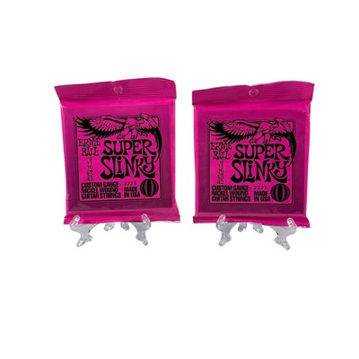 Ernie Ball Super Slinky Guitar Strings 2-Pack 9-42 Pink Nickel Wound Electric