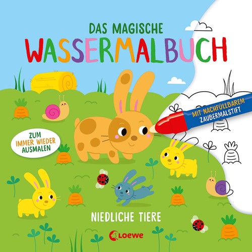 Das magische Wassermalbuch - Niedliche Tiere Sabine Gschwender