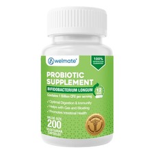WELMATE Probiotic, Bifidobacterium, 200 Capsules Exp 08/28 Compare to Align 