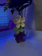 Flower Colors Purple, Green, And Beige Claw Clips For All Hair Types