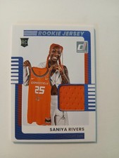 SANIYA RIVERS #12 2025 Donruss WNBA RC Rookie Orange Jersey Memorabilia Conn Sun