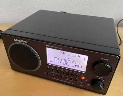 Sangean WR2 FM-RDS/AM Weckradio, Stereo Earphones, ohne Fernbedienung