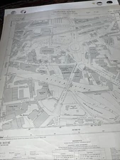 #A69 Leeds Town Vintage Survey Chart Layout Crown Point Brewery Power Station