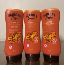 Hawaiian Tropic Carrot SPF30 Sunscreen Lotion 240 mlL - Exp 11/24 - 3 PACK 