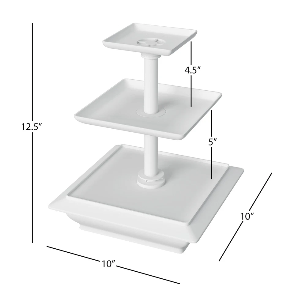 Chef Buddy 3 Tier Cupcake Dessert Stand Tray - 10 Different Options - Image 2 of 4