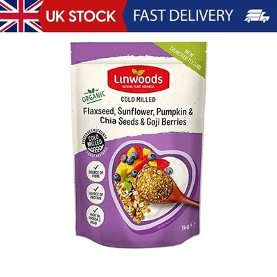 Linwoods Milled Flax, Sunflower, Pumpkin, Chia Seeds and Goji Berries 1KG, High