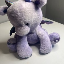 Fao Schwarz Glow Bright Toy Plush LED with Sound Dragon 15 inch Stuffed Animal