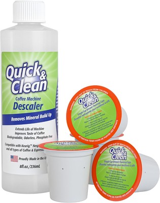 Quick & Clean 4-Pack of Cleaning Cups with Descaler Bundle (2 Total Uses) -... 