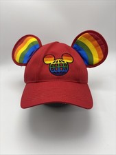 Disney Parks PRIDE Mickey Ear Hat Rainbow Adult Ball Cap Discontinued LGBTQ