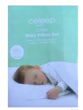 Toddler Pillows Set 2 Pack 13 x 18 Inch Soft Organic Toddler Bedding - New