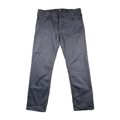 Mavi Zach Straight Leg Sueded Denim Jeans Dark Blue Stretch Mens 38x32