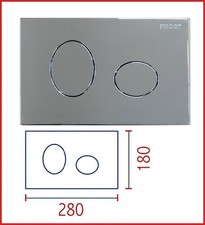 placca cassetta scarico wc incasso Pucci Ellisse doppio tasto 2 pulsanti cromo