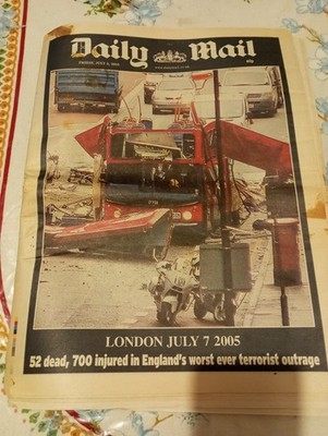 ***DAILY MAIL 8/7/2005 TERROR ATTACK LONDON FULL NEWSPAPER***
