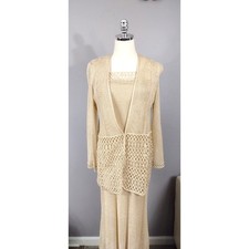 Vintage Designer Damianou Long Dress Mother of Bride Set Large Spring Wedding