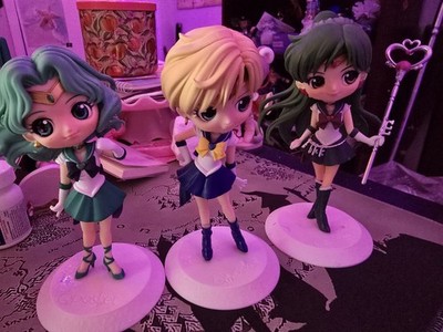 Sailor Uranus, Neptune, Pluto Lot of 3 Official Qposket -- READ DESCRIPTION!