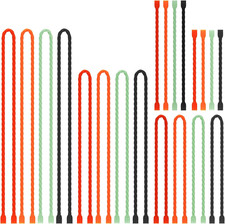 Gesipor 20 PCS Silicone Cable Ties - Reusable Rubber Twist Ties Bendable Cable T