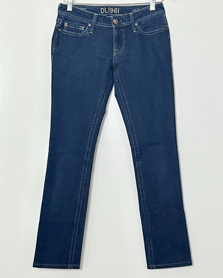 DL1961 Women 4Way Stretch 360 Comfort Kate Slim Straight Jeans Blue Size 27 - Image 2 of 4