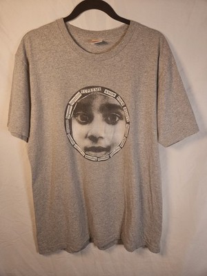 Supreme Know Your Rights Face T Shirt Gray Size L Made USA Authentic
