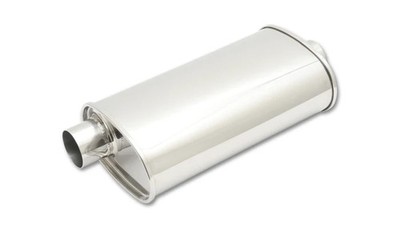 Vibrant Oval Muffler 5inx9in x 15in 2.5in in I.D. x 2.5in out Offset-Center