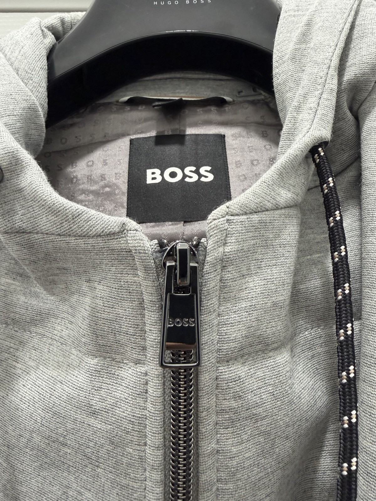 Hugo Boss Men's Grey Casual/Dress Hooded Winter Jacket US 44 IT 52  HTF EUC Rare image 6